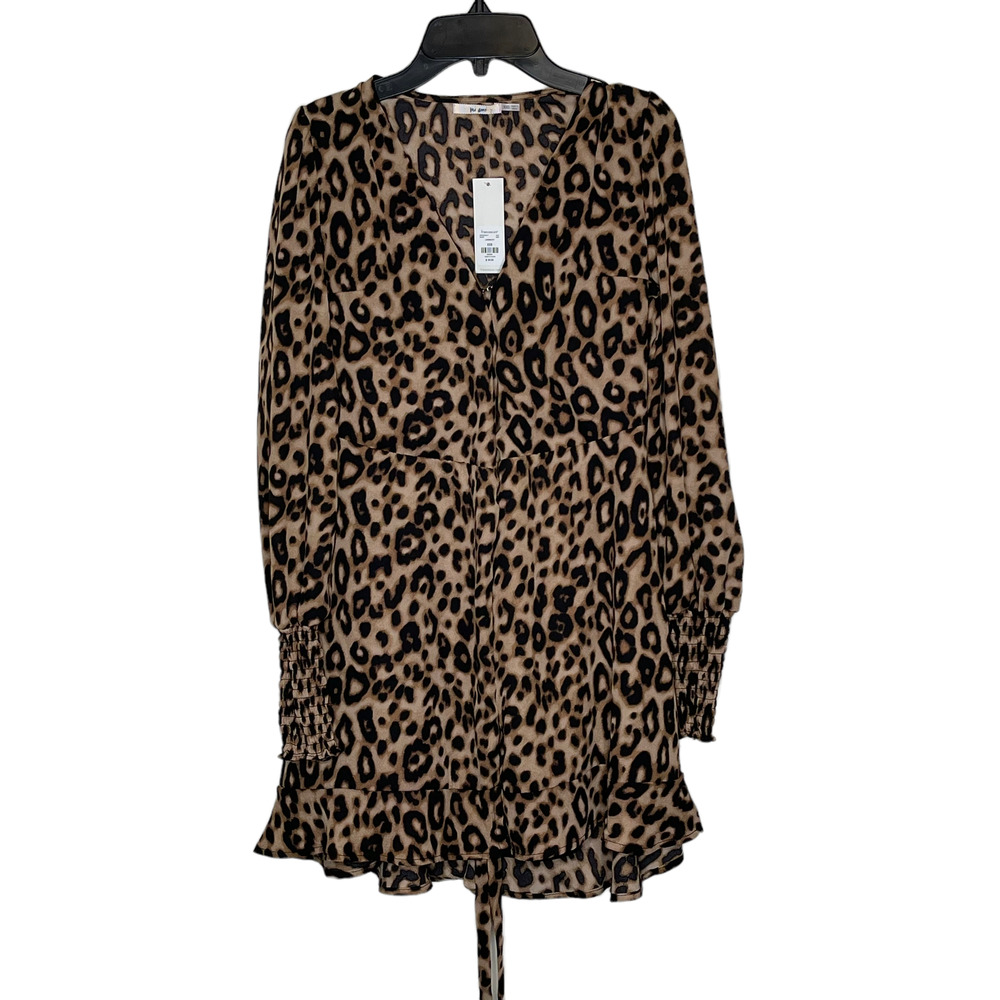 Francesca's Mi Ami Womens Slip Dress Size XXS‎ Brown Leopard Cheetah Print New